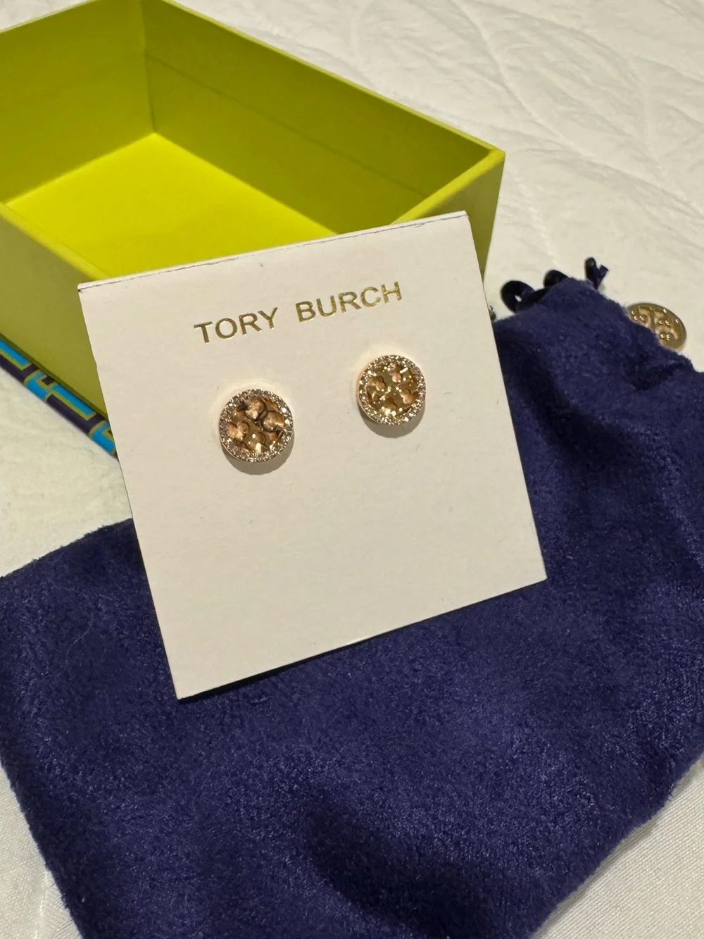 NWT Tory Burch Rose Gold Earrings